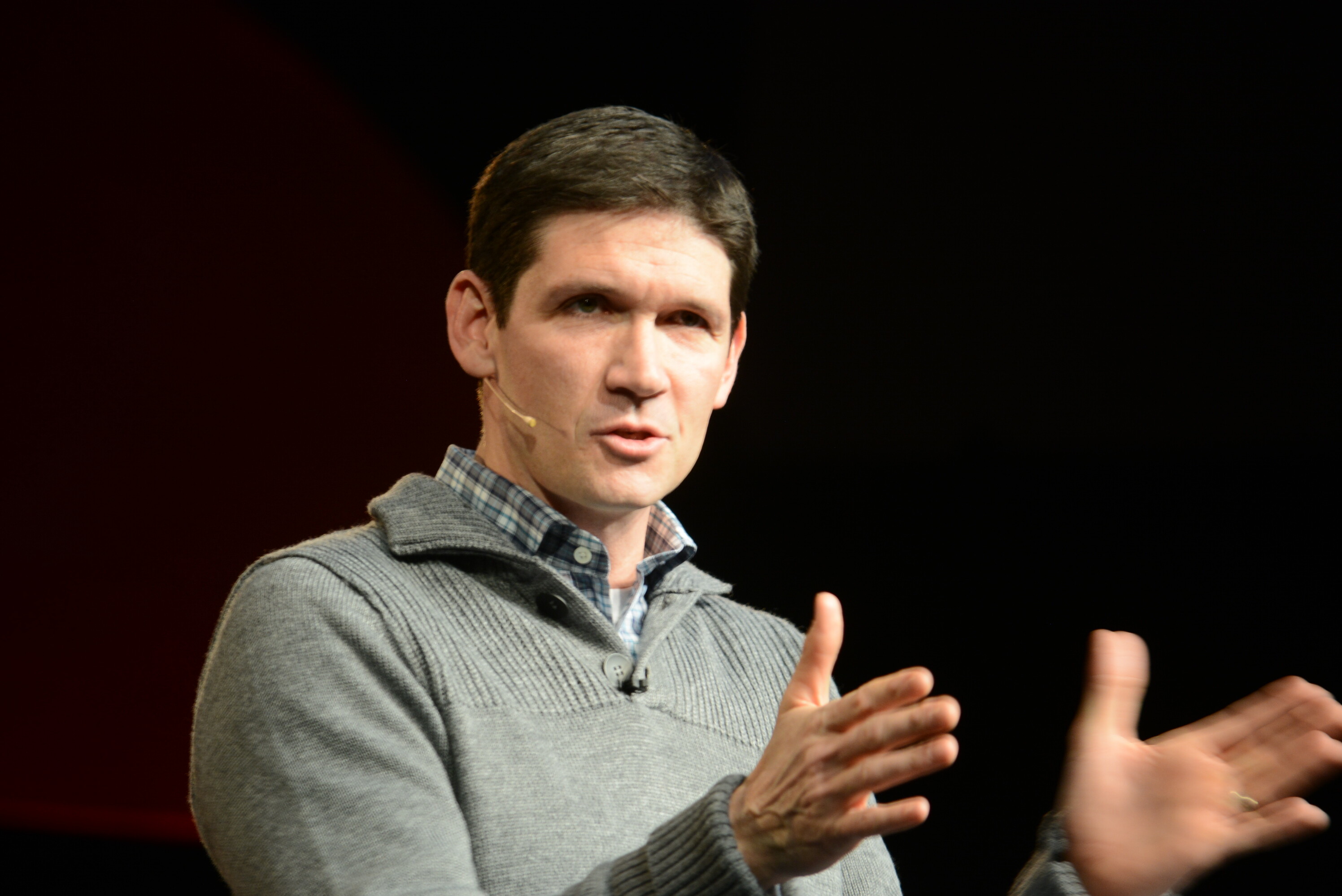 Matt Chandler pictured here talking about the relationship between recognizing sin and gratitude. Only when we acknowledge our sin can we appreciate God's grace.