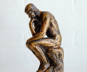 The Thinker, a Bronze sculpture by the late Auguste Rodin..