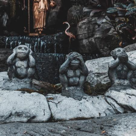 The three wise monkeys..